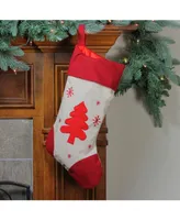 Northlight Tree with Snowflakes Christmas Stocking