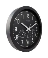 La Crosse Clock 404-2631 12" Indoor Analog Wall Clock with Temperature and Humidity
