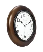 La Crosse Clock 404-2625 10" Solid Wood Analog Wall Clock