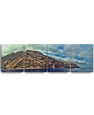 Ready2HangArt Guadeloupe Island 4 Piece Wrapped Canvas Coastal Wall Art Set, 20" x 64"