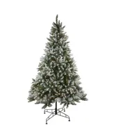 Northlight 6.5' Pre-Lit Frosted Sierra Fir Artificial Christmas Tree - Clear Lights