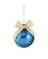 Northlight 2.75" Blue and Yellow "Ford The Universal Car" Logo Glass Ball Christmas Ornament