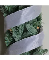 Northlight Simply Gray Burlap Wired Christmas Craft Ribbon 2.5" x 10 Yards