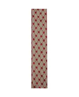 Northlight Connecting The Dots Red and White Diamond Wired Christmas Craft Ribbon 2.5" x 10 Yards