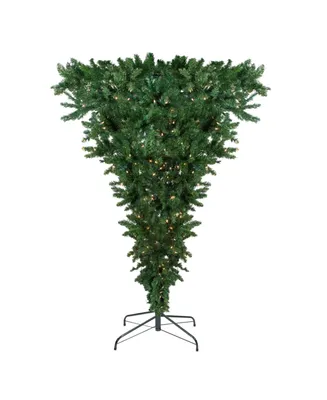 Northlight 7.5' Pre-Lit Upside Down Spruce Artificial Christmas Tree - Clear Lights
