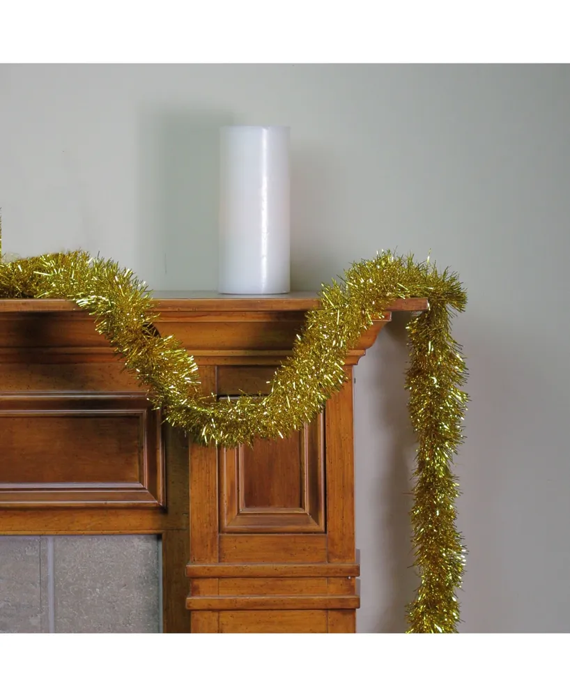 Northlight 50' Traditional Shiny Gold Christmas Foil Tinsel Garland - Unlit