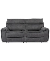 Closeout! Hutchenson 2-Pc. Fabric Sectional with 2 Power Headrests
