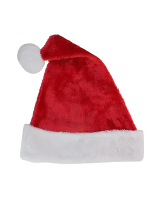 Northlight 17" Traditional Red and White Plush Christmas Santa Hat - Adult Size Large