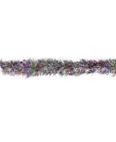 Northlight 50' Traditional Shiny Rainbow Christmas Foil Tinsel Garland - Unlit