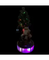 Northlight 4' Animated and Musical Lighted Led Santa Claus with Tree and Rotating Train Christmas Decor