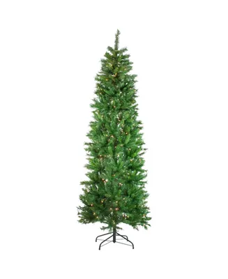 Northlight 7.5' Pre-Lit Stillwater Spruce Pencil Artificial Christmas Tree - Clear Lights