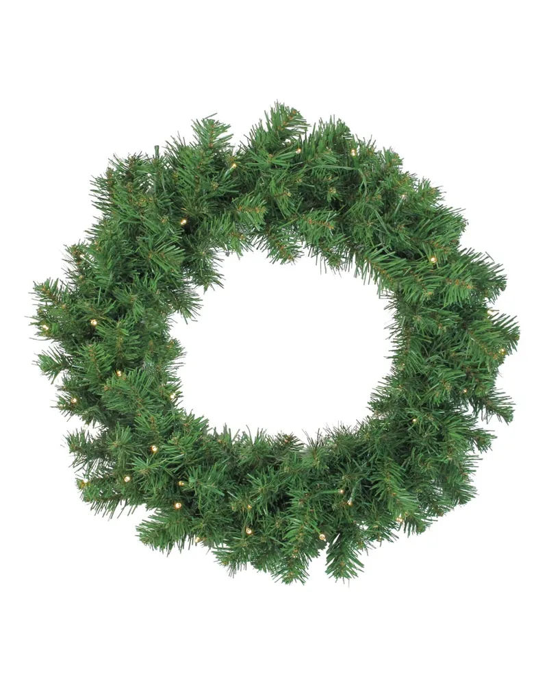 Northlight 4-Piece Artificial Winter Spruce Christmas Tree Wreath and Garland Set - Clear Lights