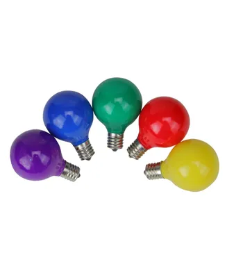 Northlight Pack of 10 Multi-Color Satin G50 Globe Christmas Replacement Bulbs