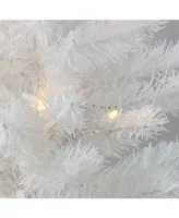 Northlight 24" Pre-Lit Led White Pine Artificial Christmas Wreath - Clear Lights