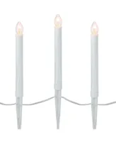 Northlight Set of 10 Lighted C7 Candle Christmas Pathway Markers - Clear Lights