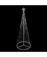 Northlight 6' Red Led Lighted Show Cone Christmas Tree Outdoor Decoration