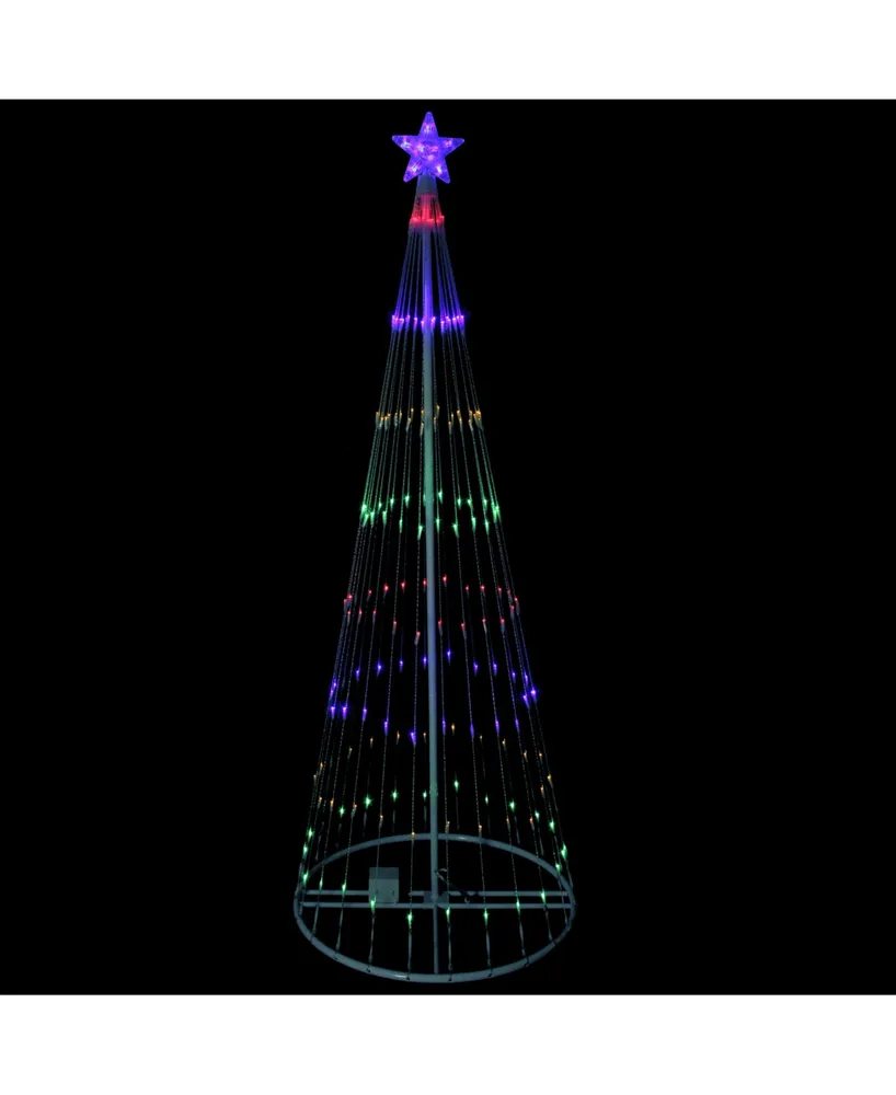 Northlight 6' Multi-Color Led Lighted Show Cone Christmas Tree Outdoor Decoration