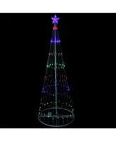 Northlight 6' Multi-Color Led Lighted Show Cone Christmas Tree Outdoor Decoration