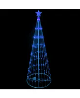 Northlight 6' Blue Led Lighted Show Cone Christmas Tree Outdoor Decoration