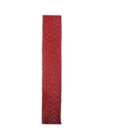 Northlight Wine Red Glitter Chevron Burlap Wired Christmas Craft Ribbon 2.5" x 10 Yards