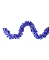 Northlight 12' Blue and Snowblush Wide Cut Christmas Tinsel Garland - Unlit