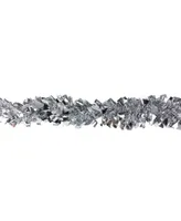 Northlight 12' Shiny Holographic Silver Boa Christmas Tinsel Garland - Unlit