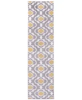 Main Street Rugs Alba Alb310 Gray/Yellow 2' x 7'2" Runner Rug