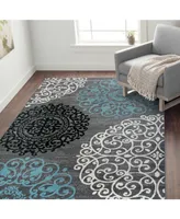 Main Street Rugs Alba Alb303 Gray 7'10" x 10'2" Area Rug