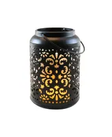 Lumabase Flame Effect Metal Lantern