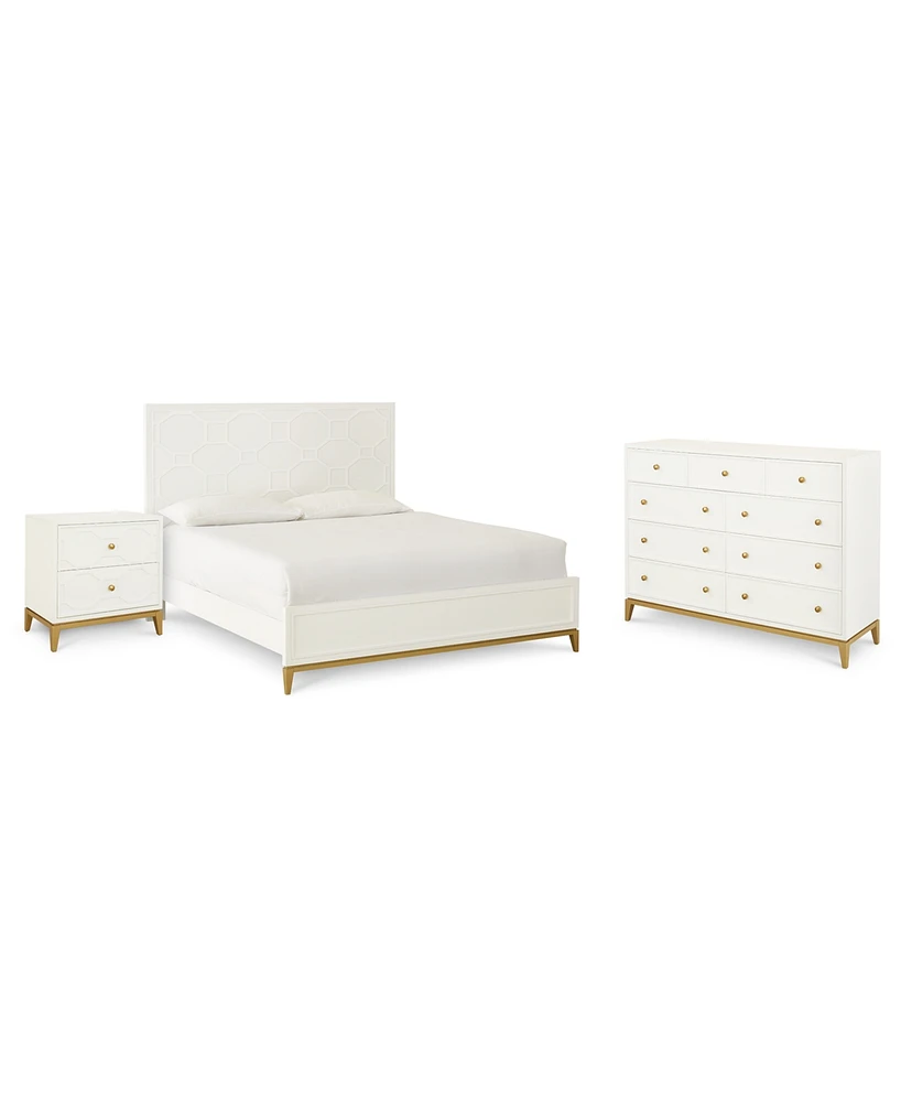 Rachael Ray Chelsea 3-Pc. Bedroom Set (California King Bed, Dresser, Nightstand)