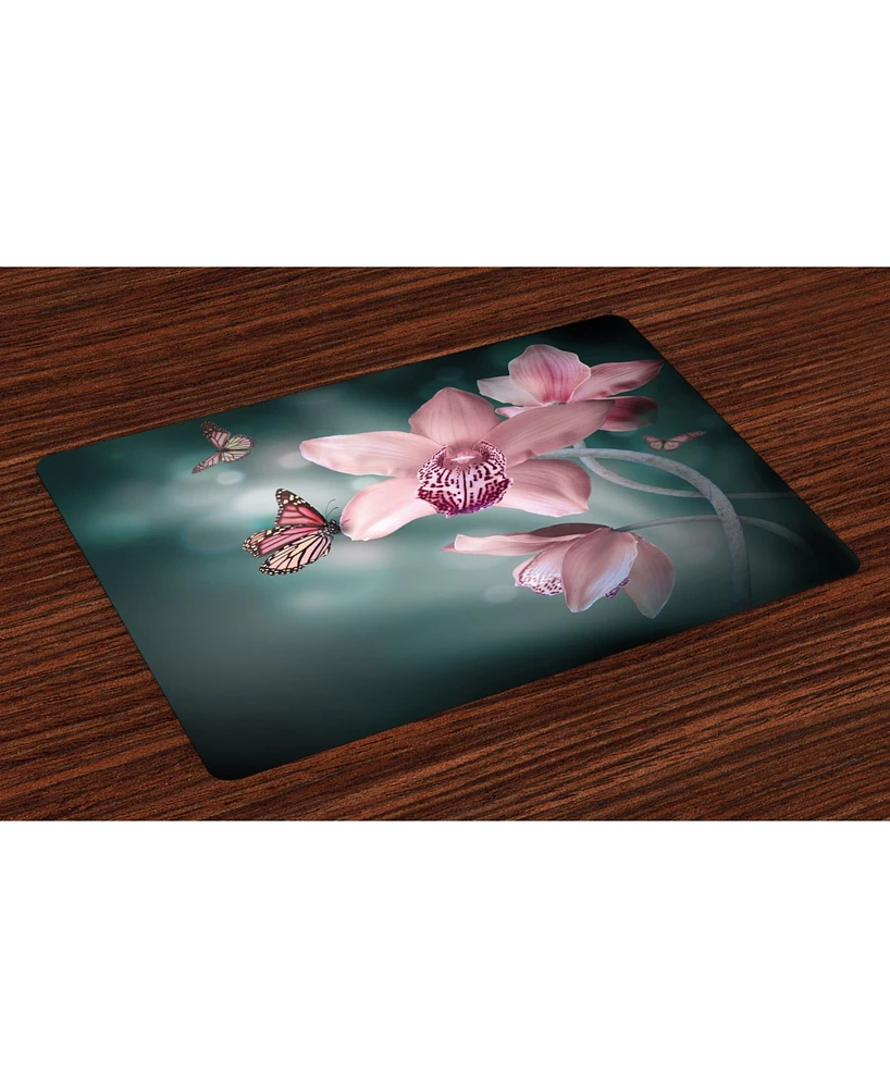 Ambesonne Floral Place Mats