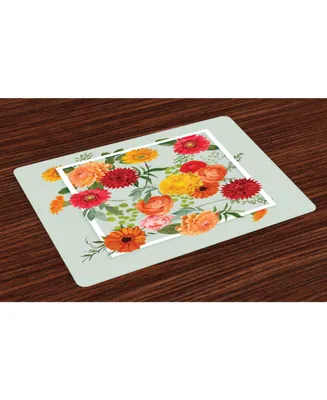 Ambesonne Shabby Flora Place Mats
