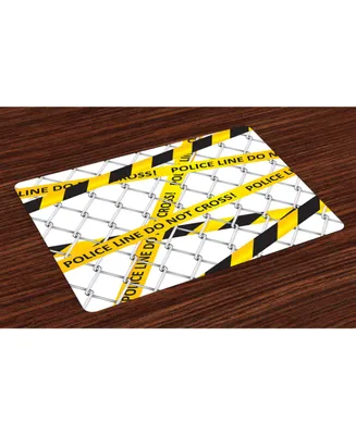 Ambesonne Police Place Mats, Set of 4