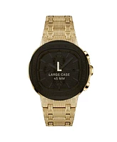 Jbw Men's Diamond (1/5 ct. t.w.) Watch in 18k Gold-plated Stainless-steel Watch 48mm