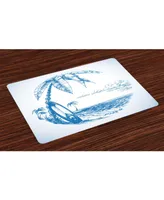 Ambesonne Surf Place Mats, Set of 4