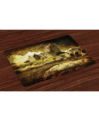 Ambesonne Medieval Place Mats, Set of 4