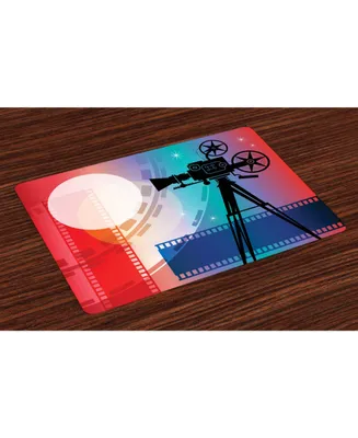 Ambesonne Cinema Place Mats, Set of 4