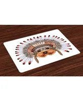 Ambesonne Yorkie Place Mats, Set of 4