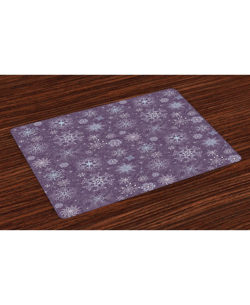 Ambesonne Eggplant Place Mats, Set of 4