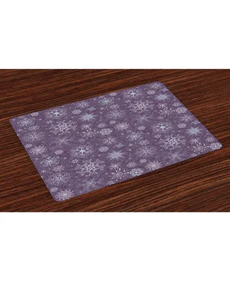 Ambesonne Eggplant Place Mats, Set of 4