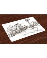 Ambesonne Windmill Place Mats, Set of 4