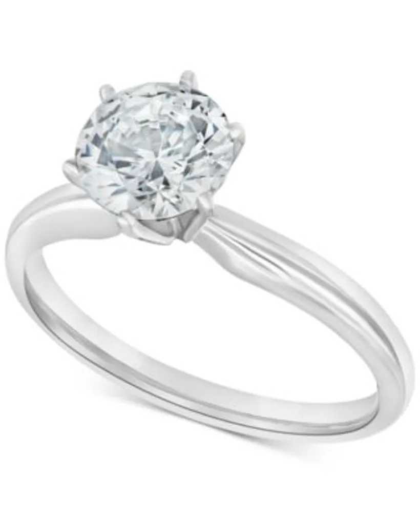 Diamond Solitaire Engagement Ring Collection In 14k White Gold