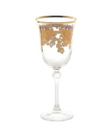 Lorren Home Trends Embellished 24K Gold Crystal Water Glasses, Set of 4