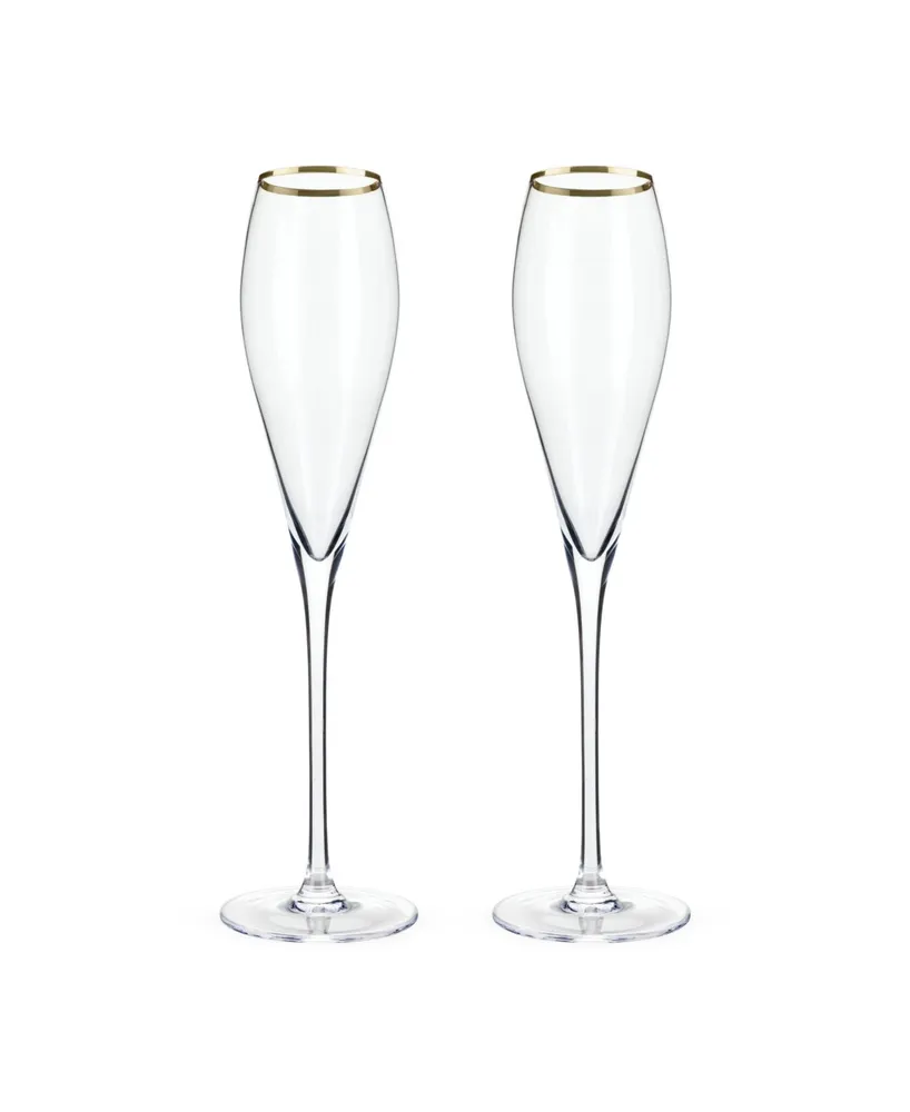 Tall Gold Rimmed Cocktail Glasses - Set of 8