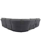 Closeout! Hutchenson -Pc. Fabric Sectional with Power Recliners