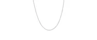 14k White Gold Necklace, 16" Light Rope Chain (1mm)