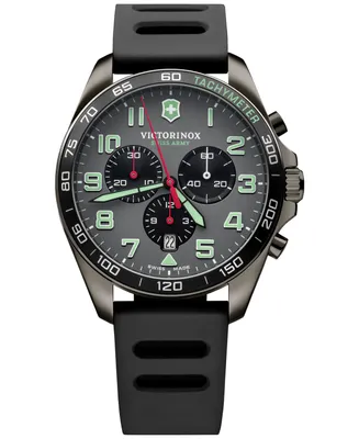 Victorinox Men's Chronograph Fieldforce Sport Black Rubber Strap Watch 42mm
