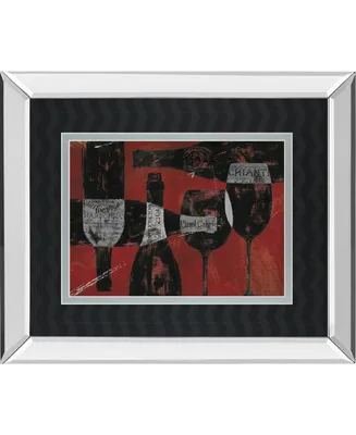 Classy Art Wine Selection Iii by Daphane Brissonet Mirror Framed Print Wall Art, 34" x 40"