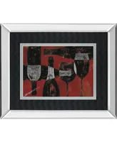 Classy Art Wine Selection Iii by Daphane Brissonet Mirror Framed Print Wall Art, 34" x 40"