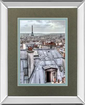 Classy Art Paris Rooftops by Assaf Frank Mirror Framed Print Wall Art, 34" x 40"